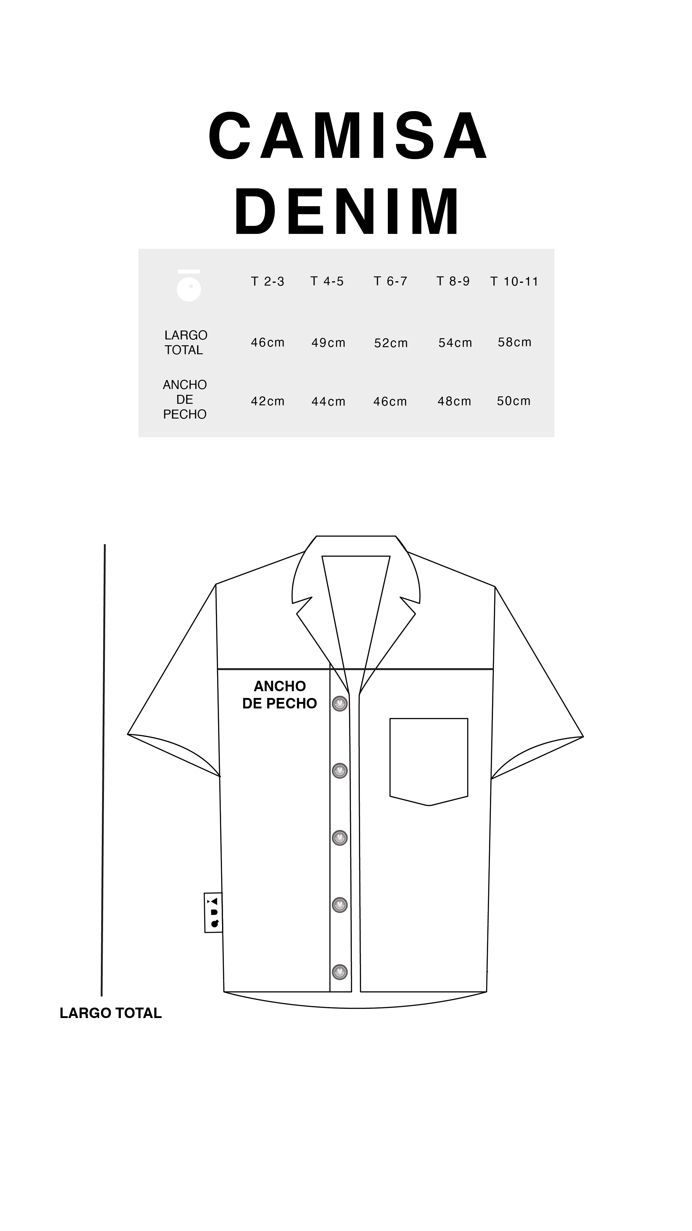 CAMISA DENIM MANGA CORTA