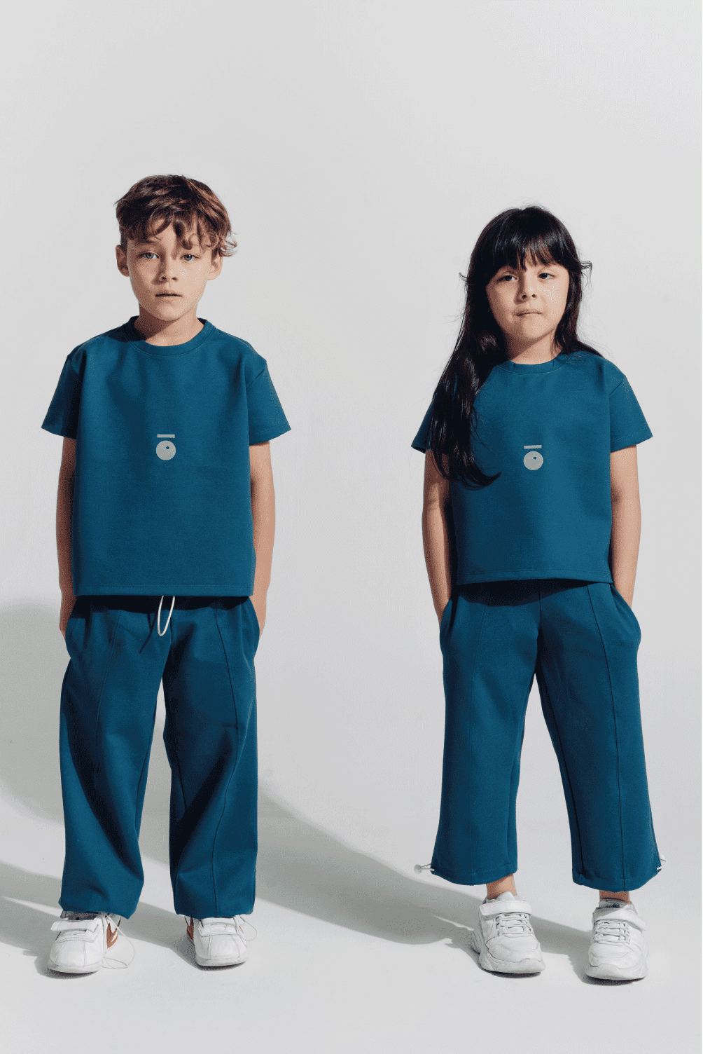 Pantalón recto Bota ajustable Azul