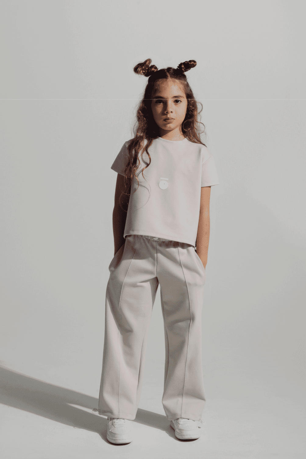 Pantalón recto Bota ajustable Latte Avena