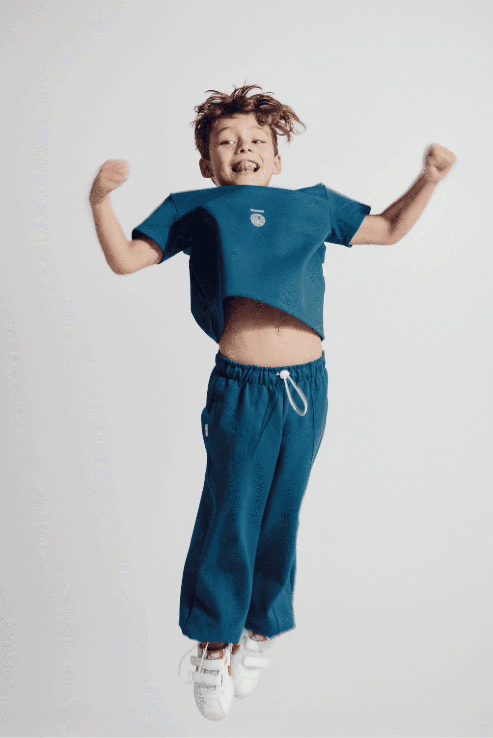 Pantalón recto Bota ajustable Azul