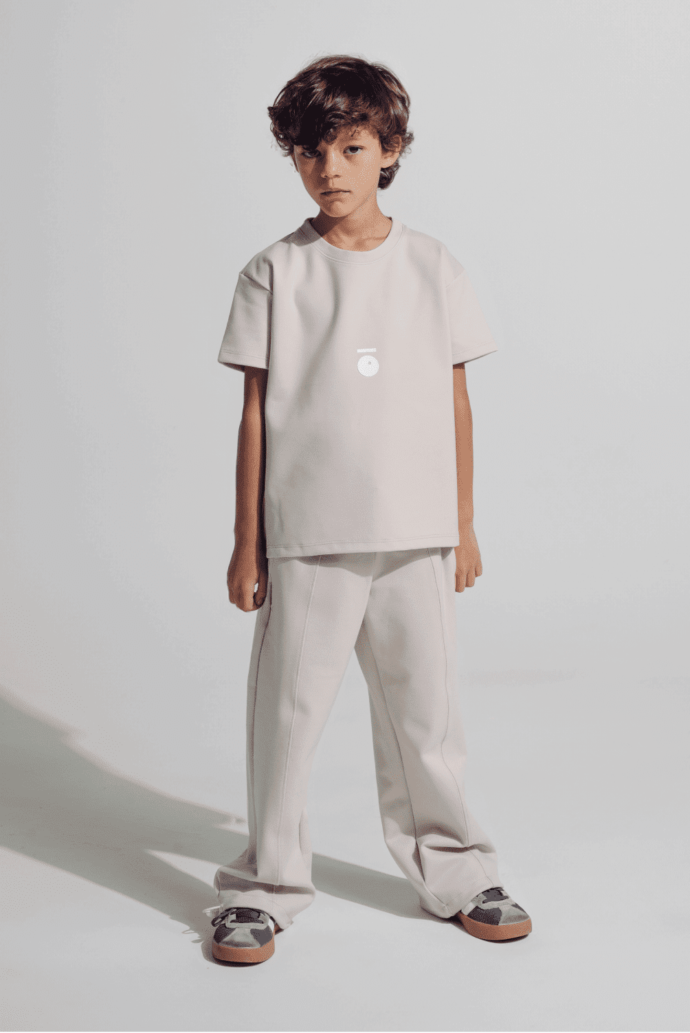 Pantalón recto Bota ajustable Latte Avena