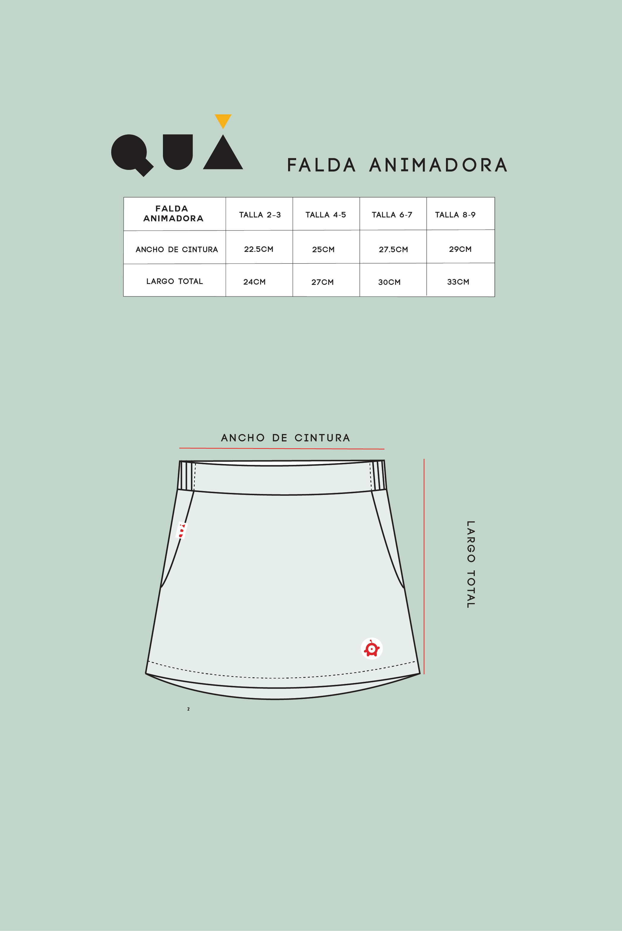 FALDA AZUL ANIMADORA